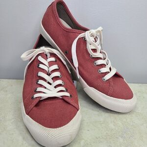 SeaVees Monterey Canvas Sneaker 7.5 Brick Red